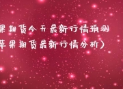 （2024年9月25日）今日苹果期货最新价格查询