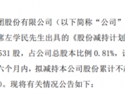 空港股份：股东拟减持不超过1%公司股份