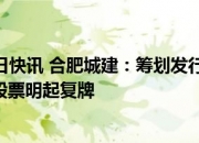 合肥城建(002208.SZ)以9.6亿元竞得合肥地块