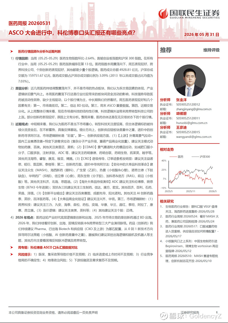 拓新药业:公司未参与2026年ASCO大会
